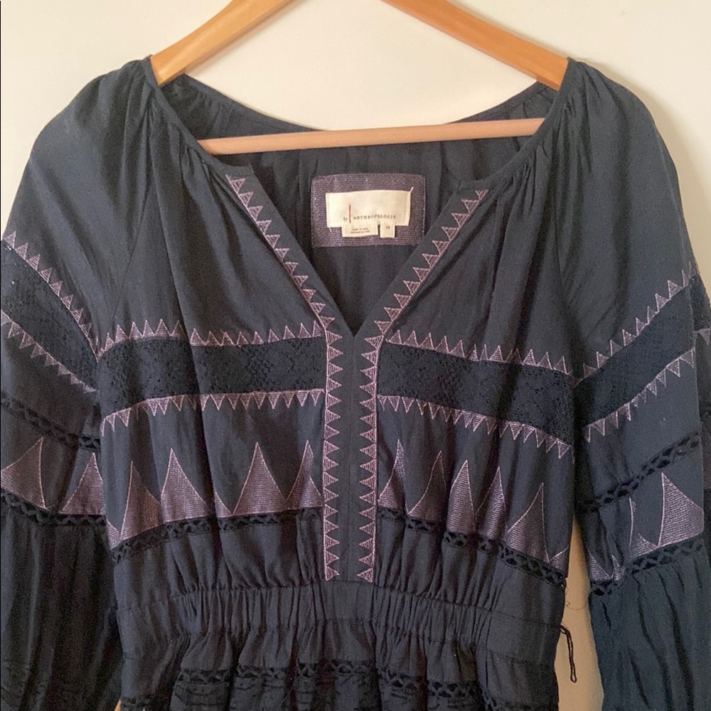 Anthropologie navy mini dress